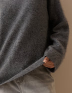 Grey Brushed Wool Jumper