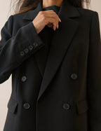 Black Double Breasted Alicia Blazer