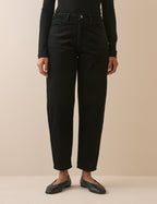 Black Cord Putney Barrel Leg Jeans