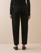 Black Cord Putney Barrel Leg Jeans
