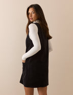 Black Cord Lacey Mini Shift Dress