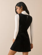 Black Cord Vicky Cord Mini Dress