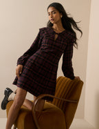 Black and Red Tartan Hannah Mini Dress
