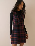Black Tartan Nila Shift Mini Dress