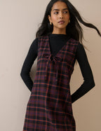Black Tartan Nila Shift Mini Dress