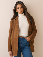 White Roll Neck Jersey Top