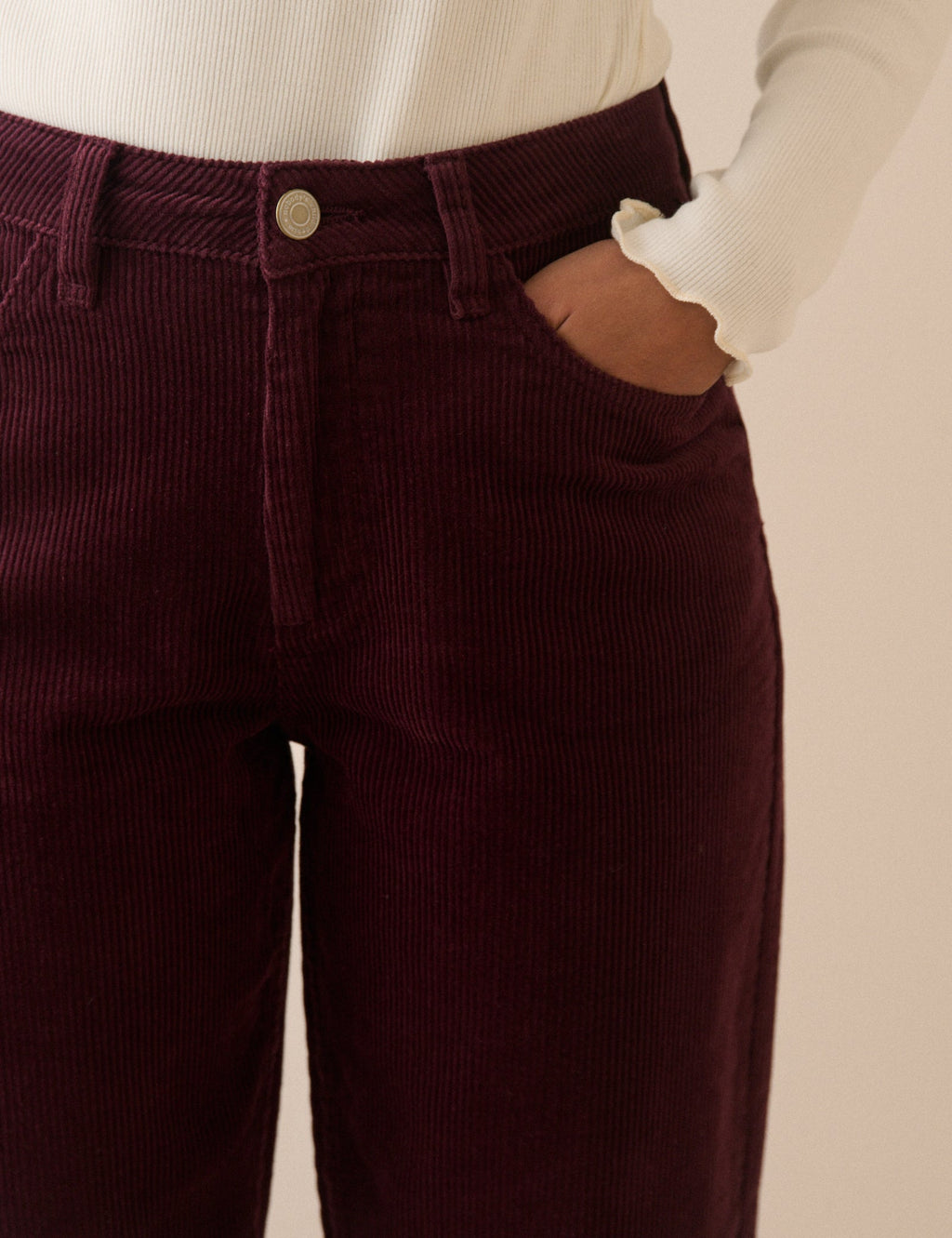 Burgundy Cord Barrel Putney Jean