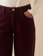 Burgundy Cord Barrel Putney Jean
