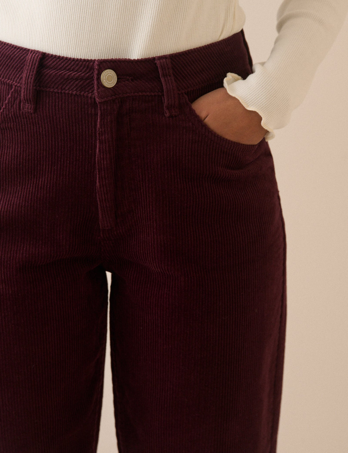 Burgundy Cord Barrel Putney Jean