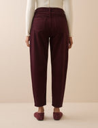 Burgundy Cord Barrel Putney Jean