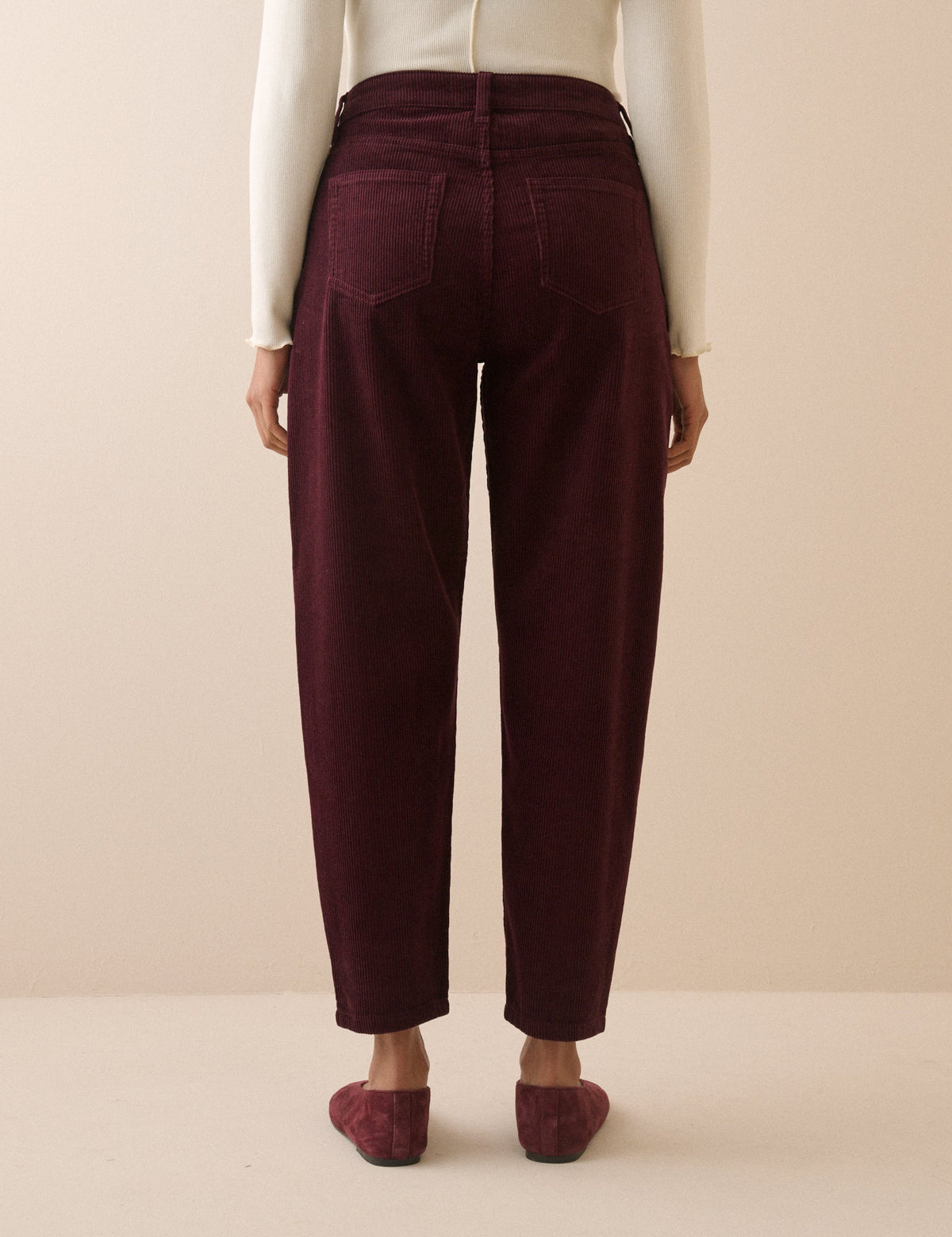 Burgundy Cord Barrel Putney Jean