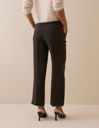 Brown Crepe Cigarette Marnie Trousers
