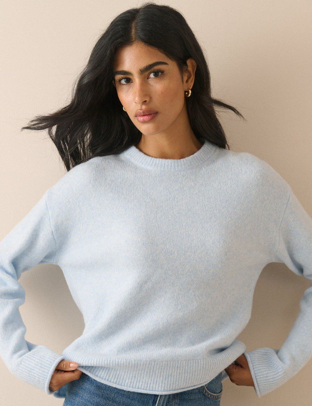 Baby Blue Crew Neck Jumper
