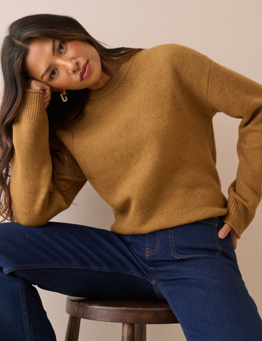 Ochre Crew Neck Jumper
