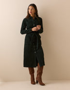 Green Cord Finchley Shirt Dress