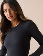 Black Long Sleeve Jersey Bodysuit