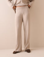 Cream Knitted Lounge Trousers
