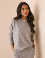 Grey Marl Knitted Hoodie