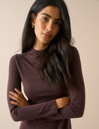 Brown High Neck Bailey Mini Dress