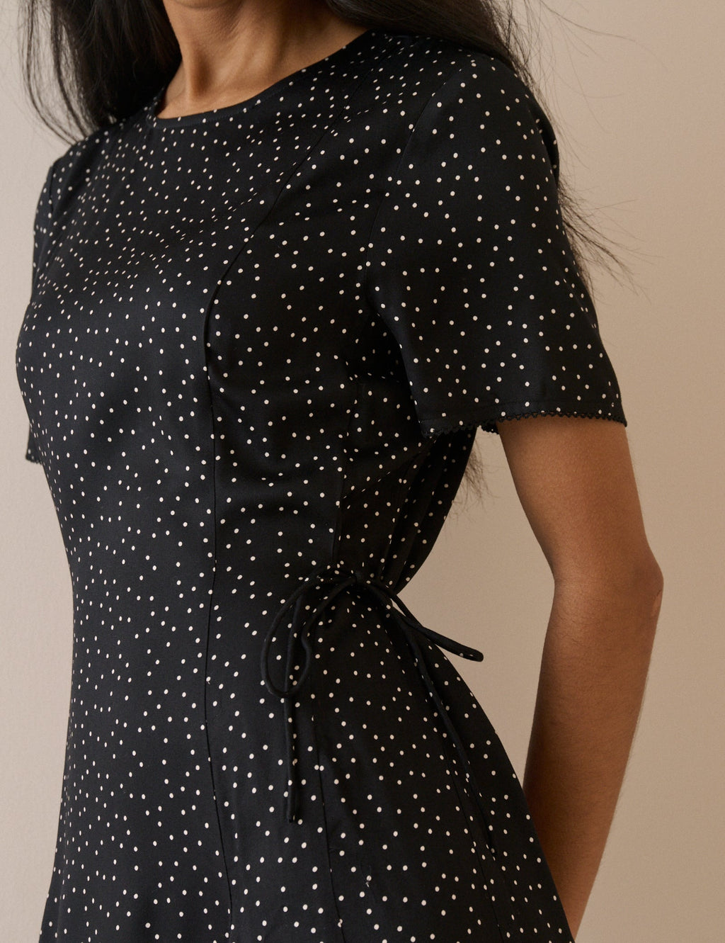 Black and White Polka Dot Gaia Maxi Dress