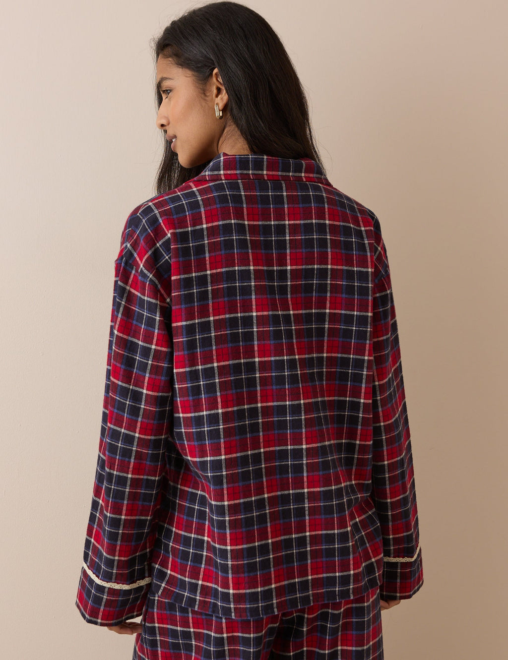 Red Tartan Brushed Pyjama Shirt