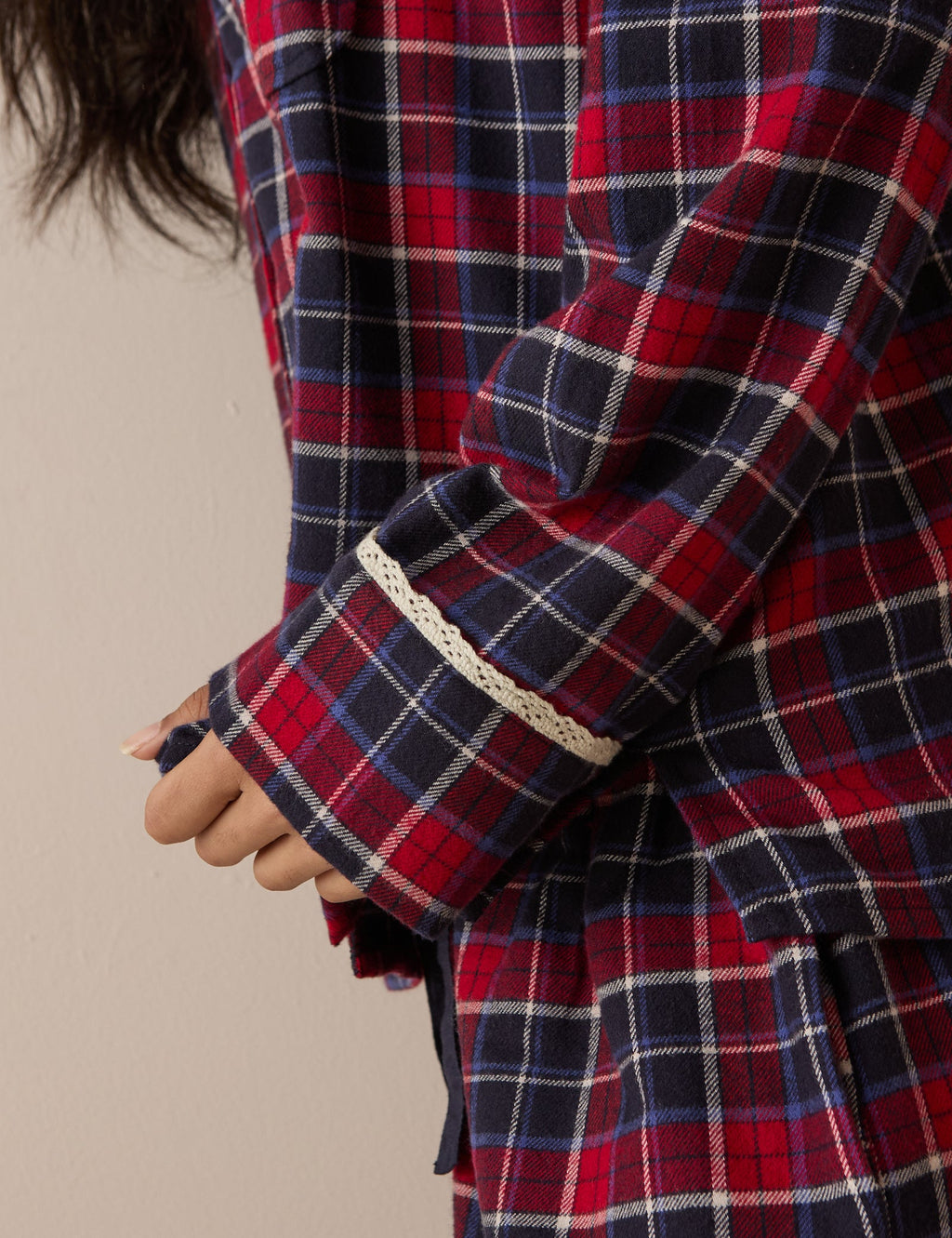 Red Tartan Brushed Pyjama Shirt