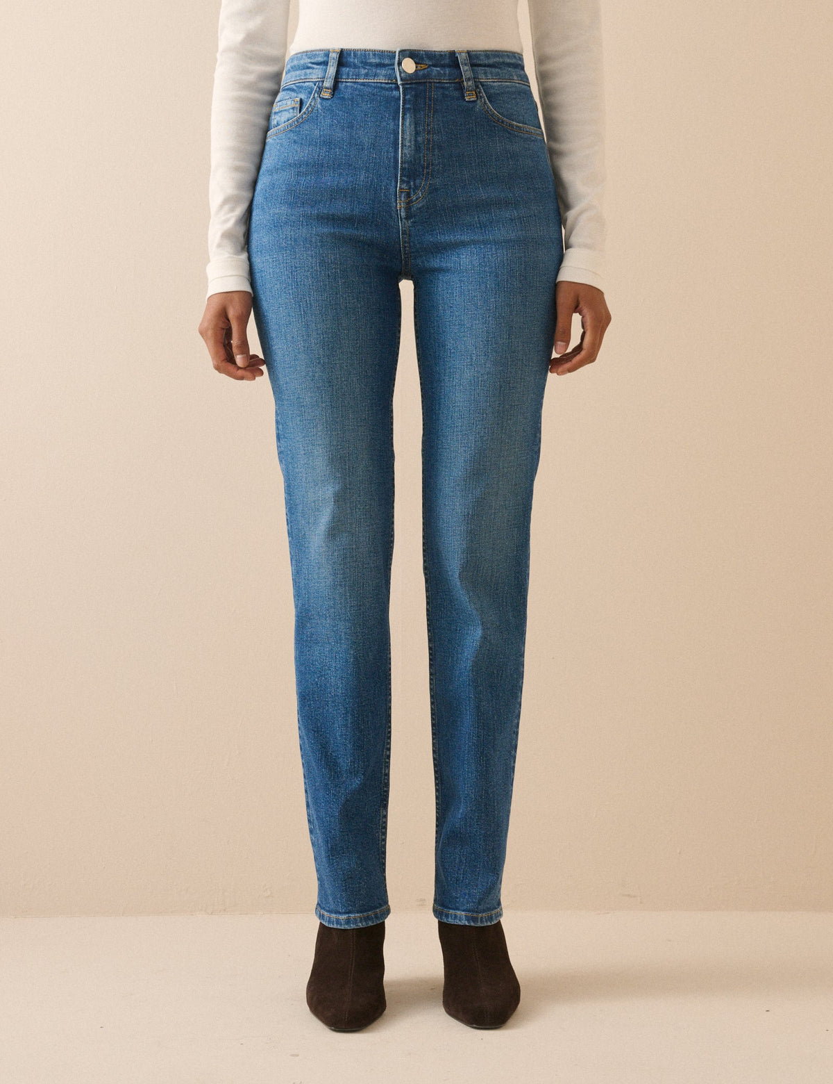 Mid Wash Golders Slim Leg Jeans