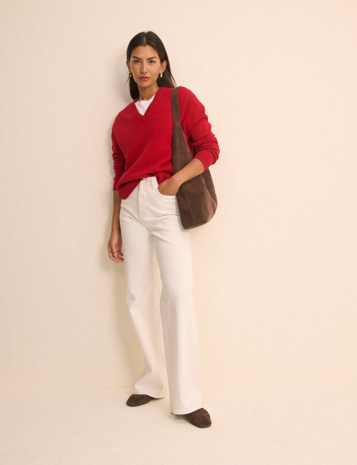 White High Rise Soho Wide Jeans