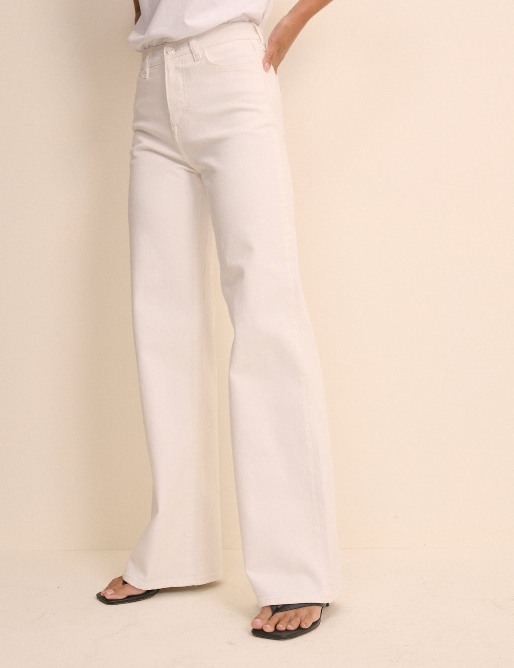 White High Rise Soho Wide Jeans