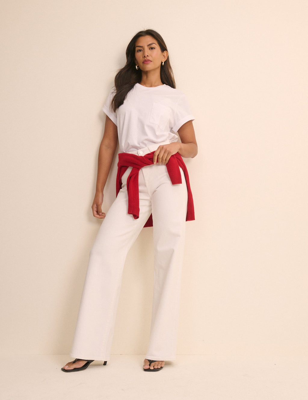 White High Rise Soho Wide Jeans
