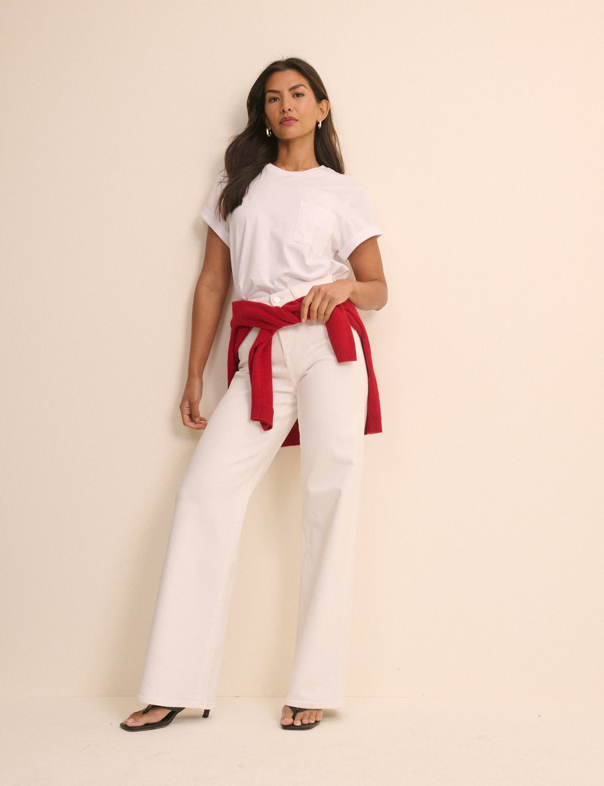 White High Rise Soho Wide Jeans