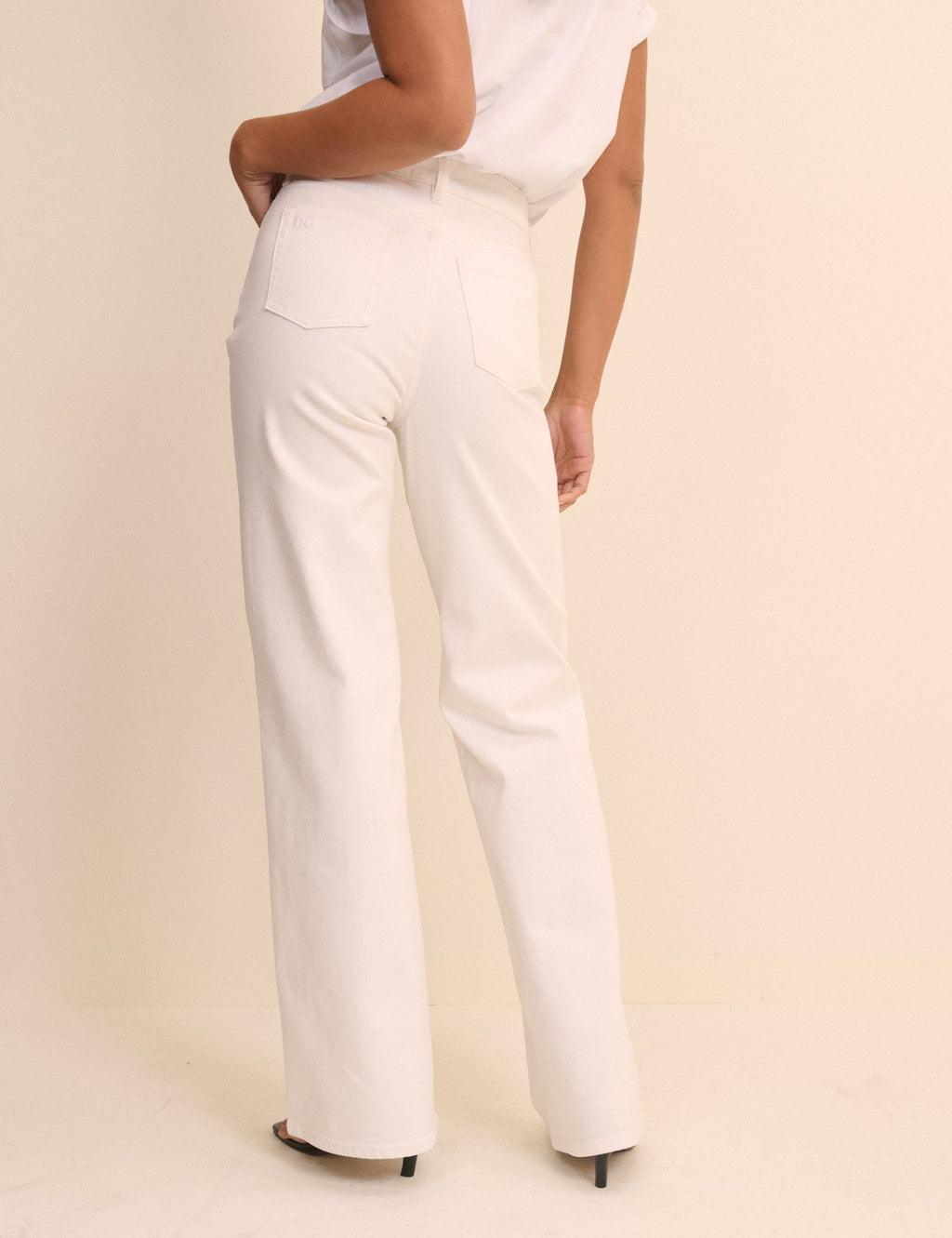 White High Rise Soho Wide Jeans