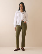 Khaki High Rise Camden Tapered Jeans
