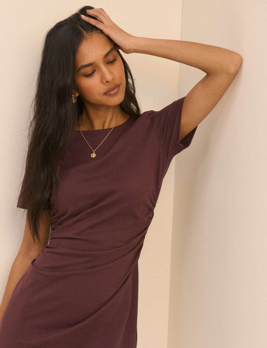 Plum Jersey Jordan Mini Dress