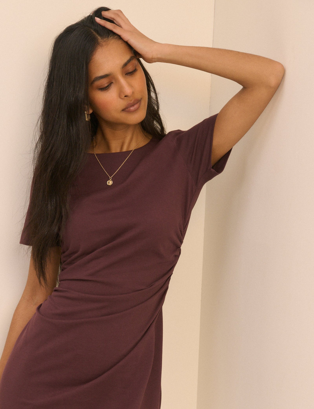 Plum Jersey Jordan Mini Dress