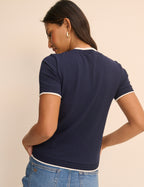 Navy Double Layer T-Shirt