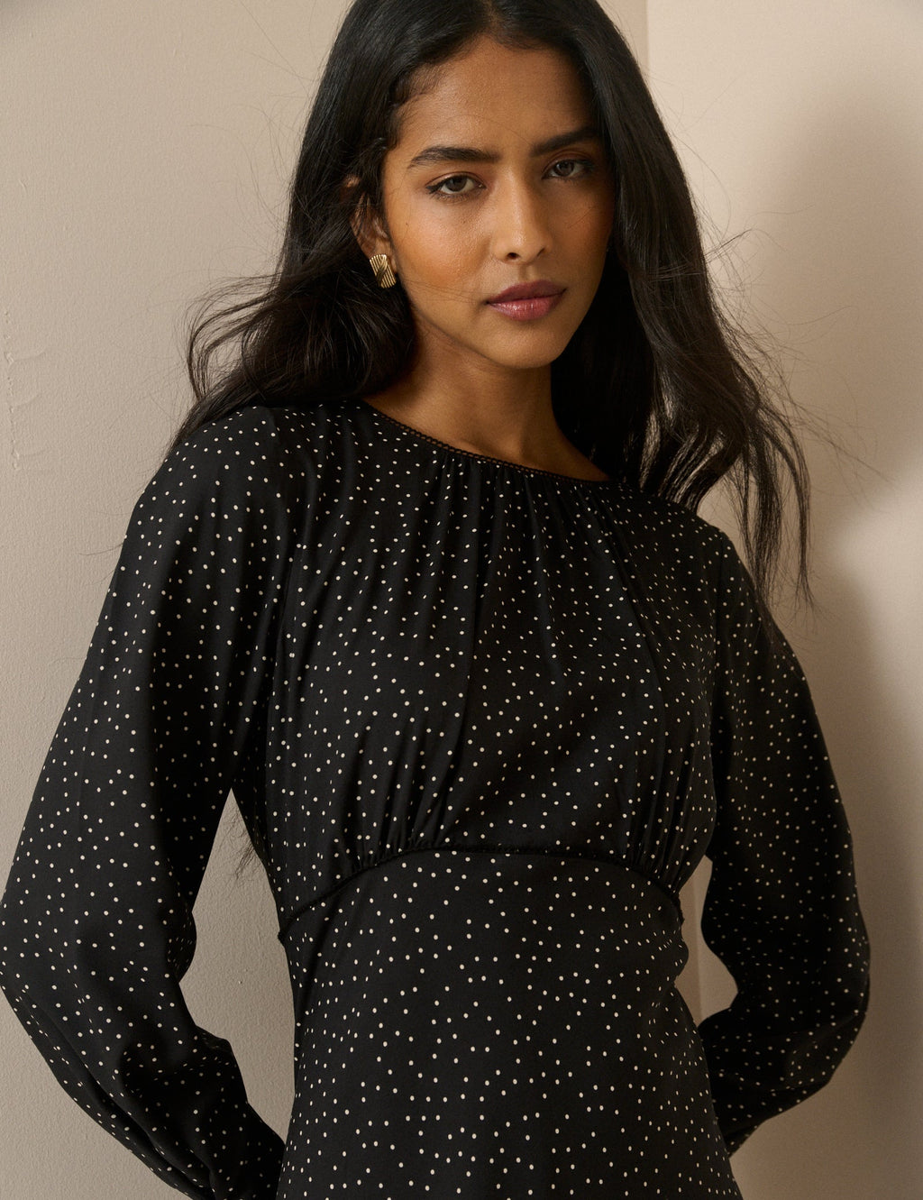 Black Polka Dot Sicily Mini Dress