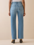 Mid Blue High Rise Kingston Straight Leg Jeans