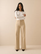 Sand High Rise Soho Wide Leg Jeans