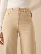 Sand High Rise Soho Wide Leg Jeans