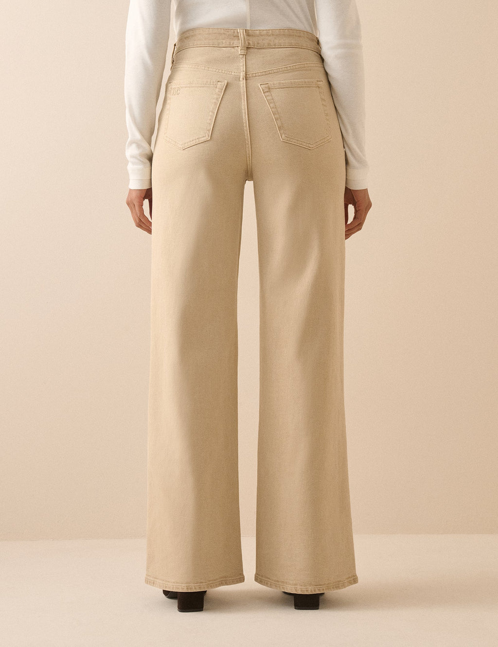 Sand High Rise Soho Wide Leg Jeans