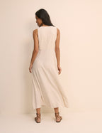 Stone Sleeveless Avery Midi Dress