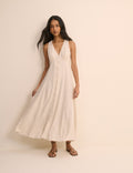Stone Sleeveless Avery Midi Dress