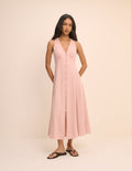 Dusty Pink Sleeveless Avery Midi Dress