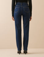 Dark Blue High Rise Golders Slim Leg Jeans