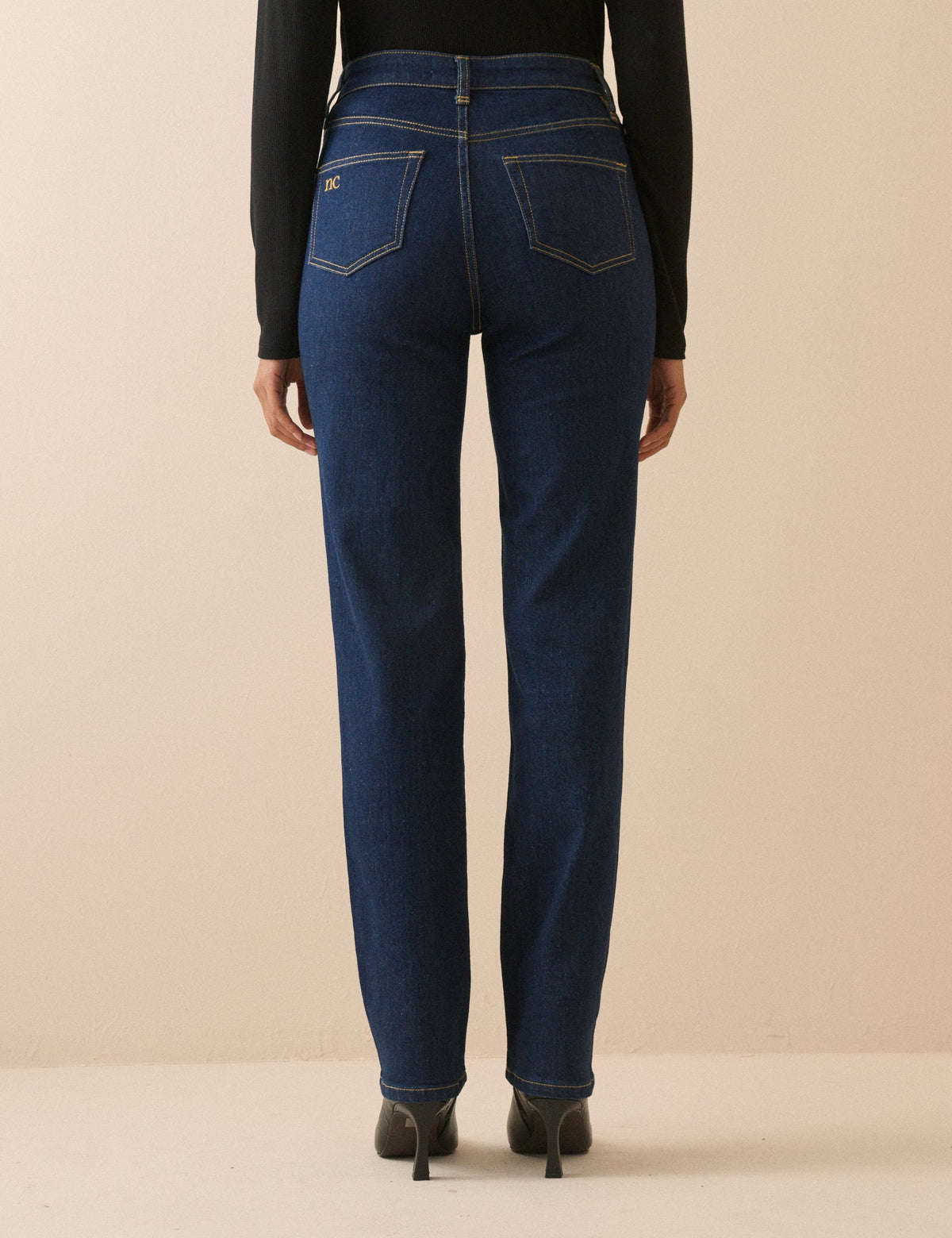 Dark Blue High Rise Golders Slim Leg Jeans