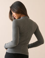 Grey Marl Jersey Long Sleeve Top