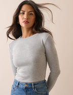 Grey Marl Double Layer Trim Modal-Rich Top