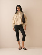 Stone Funnel Neck Balloon Sleeve Murphy Jacket