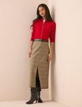 Grey Heritage Check Peggy Pencil Skirt